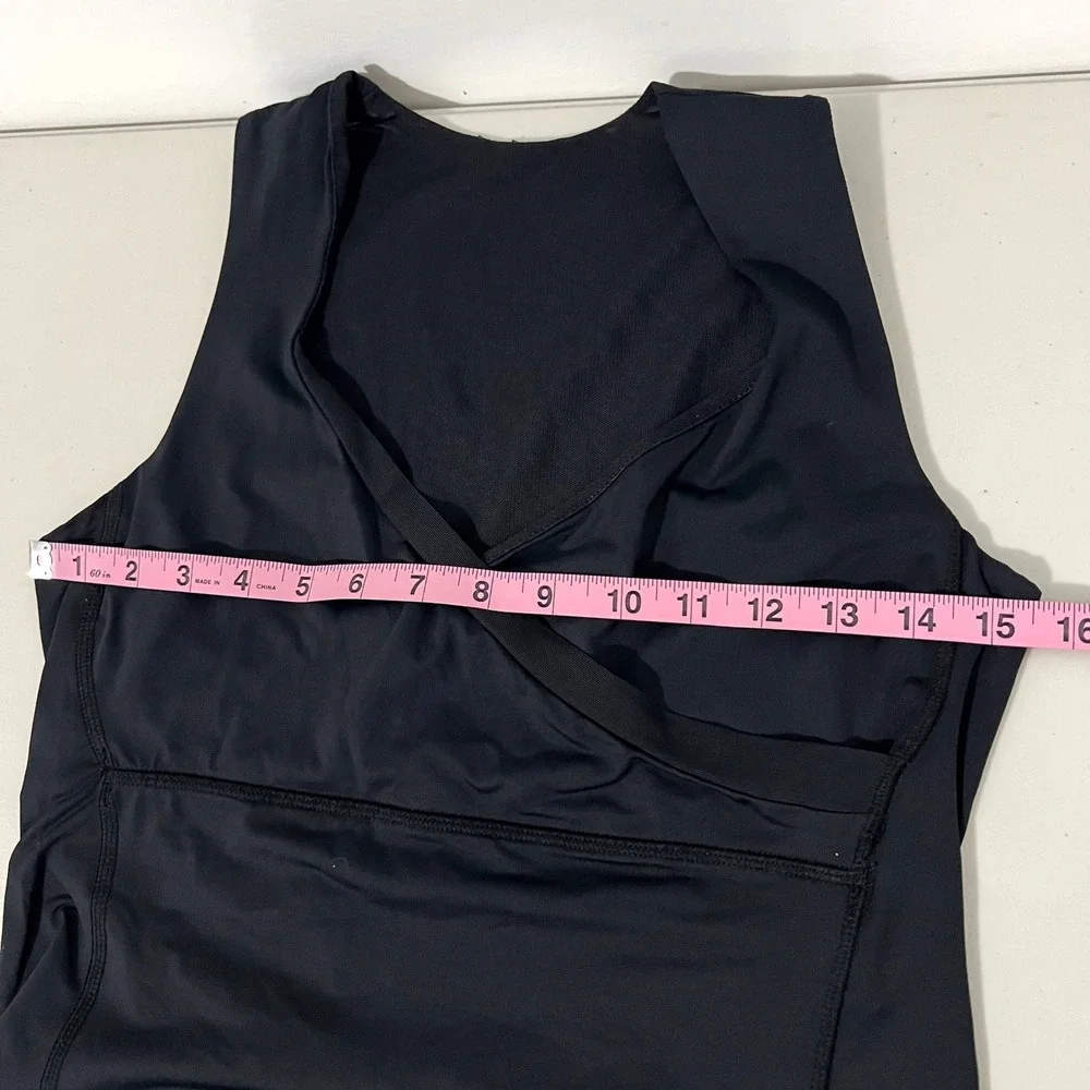 Lululemon Black Sleeveless Wrap Front Tank Top Womens Size 8 Athleisure Workout